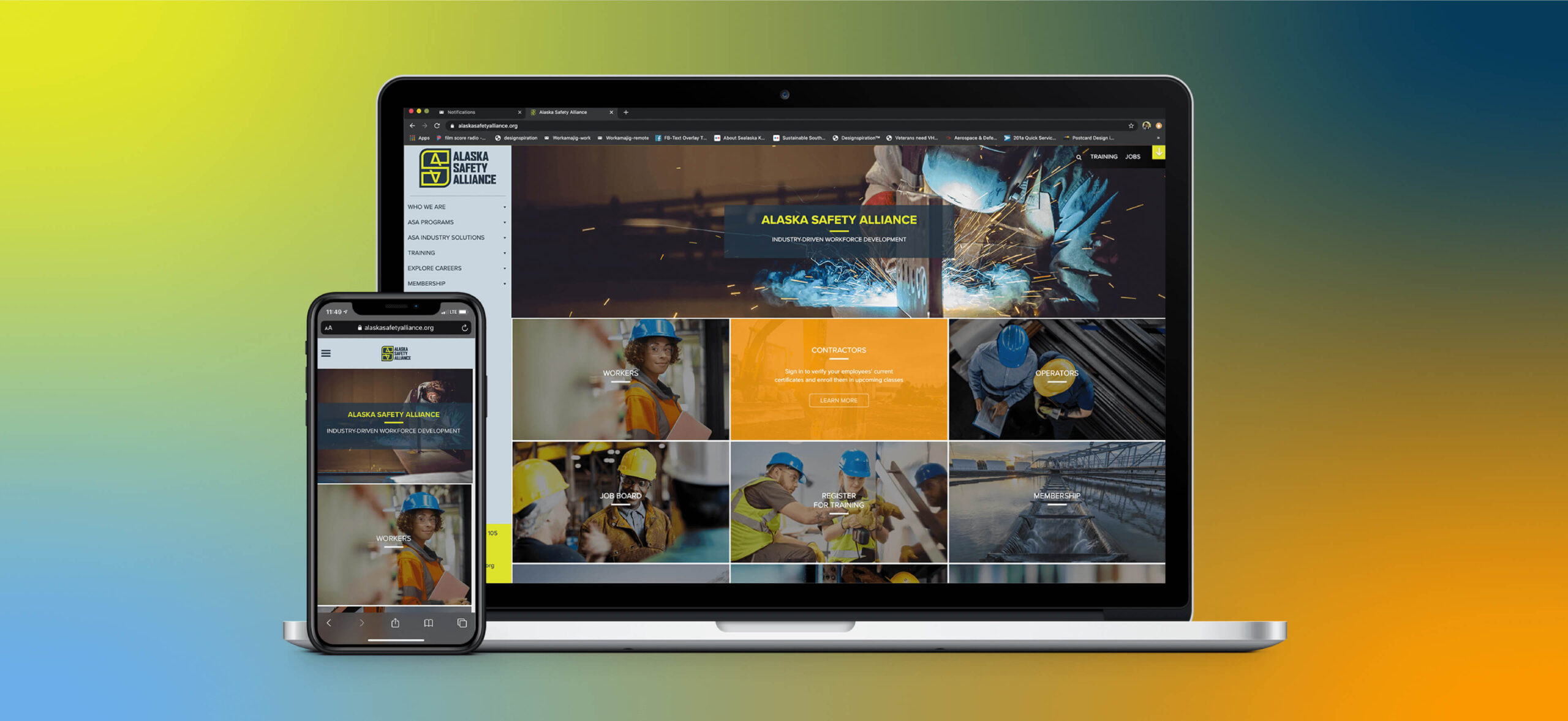 A screenshot showing the website redesign.