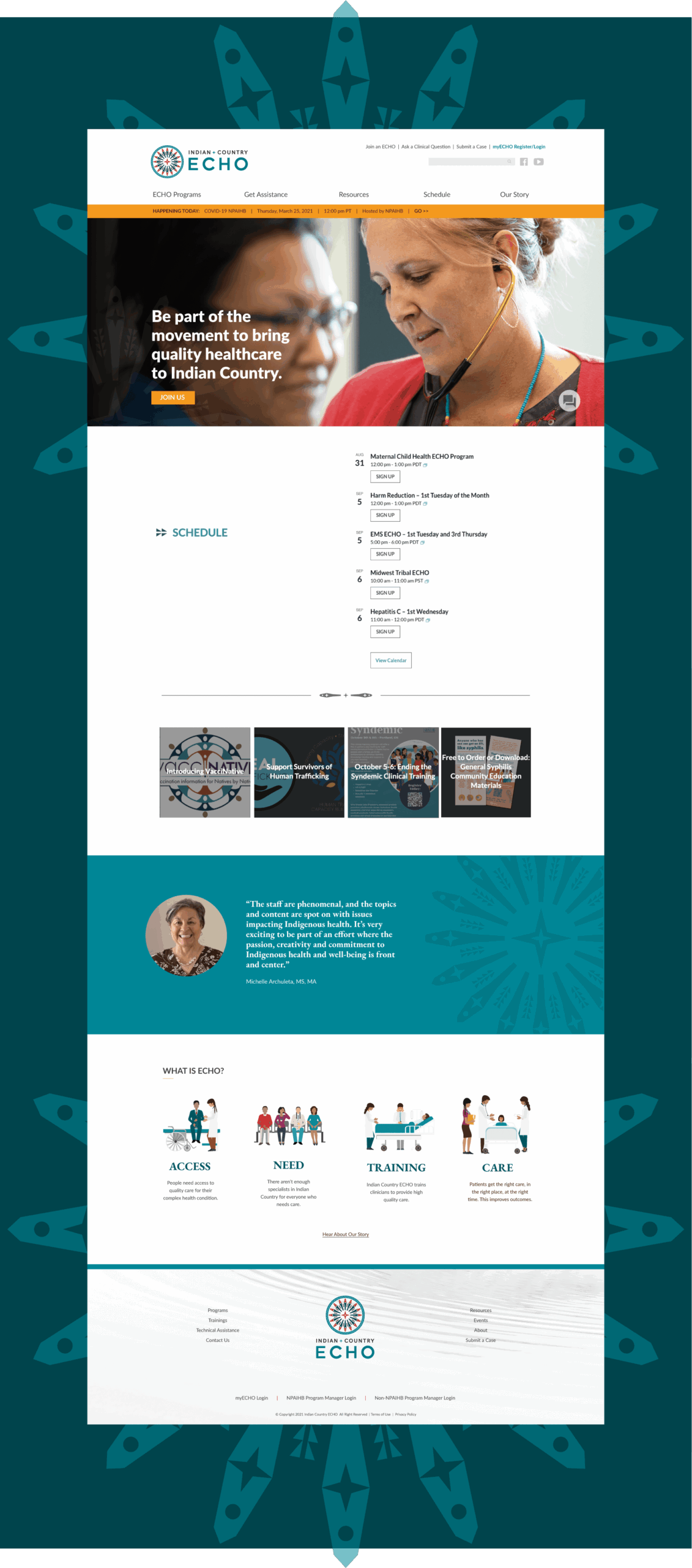 Indian Country Echo Website Desktop View