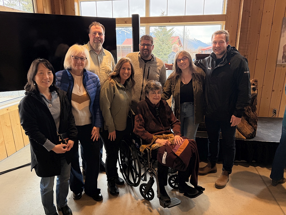 Senior Vice President Lana Johnson with several of the MSI staff and leadership team at Bison Hall.